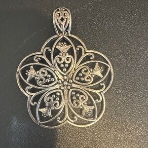 Elegant Silver Filigree Pendant